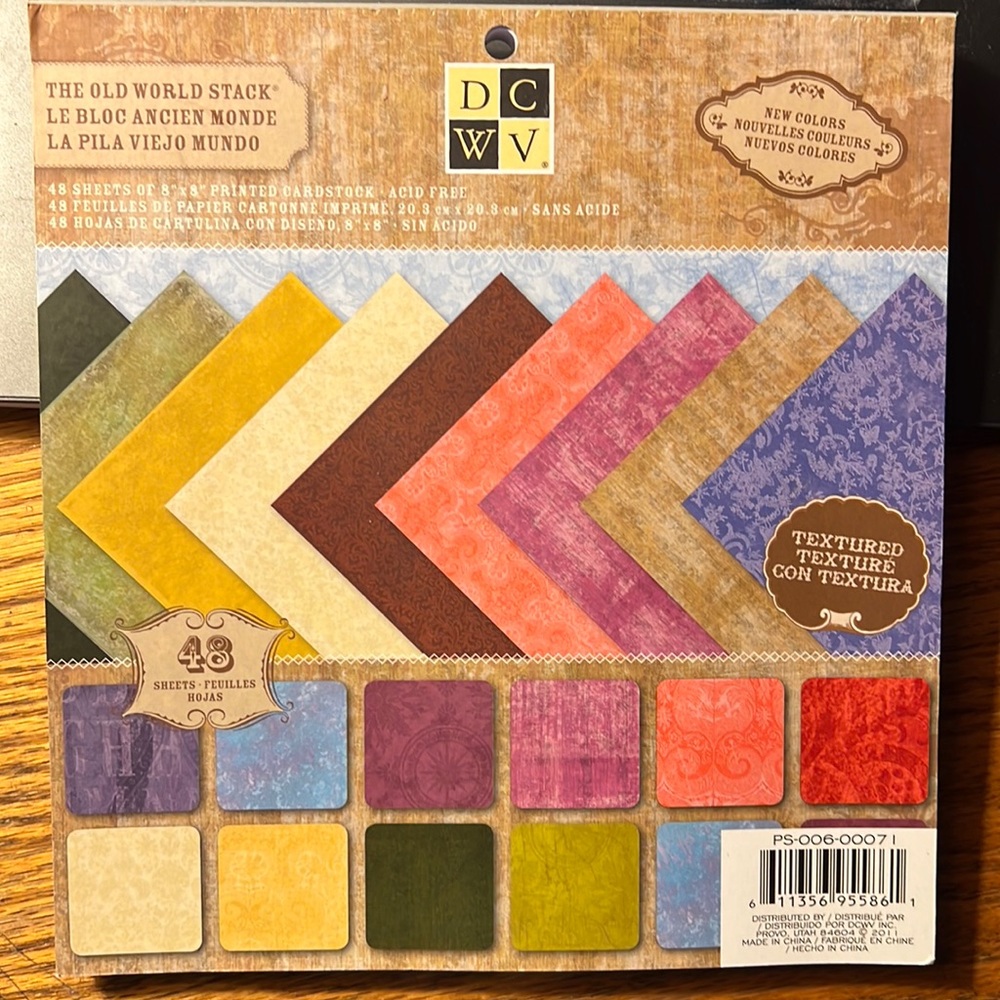 DCWV 8x8 old world stack printed card stock